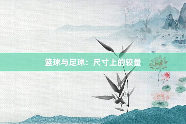 篮球与足球：尺寸上的较量